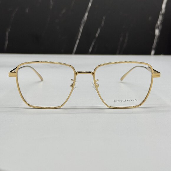 NEW BOTTEGA VENETA BV1015O 002 GOLD UNISEX EYEGLASSES BOTTEGA VENETA - Picture 4 of 11